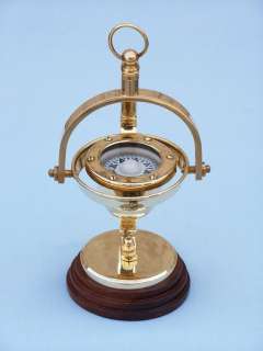 Brass Gimball Hanging compass 8 Nautical Decor  