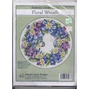  Floral Wreath Counted Cross Stitch Kit