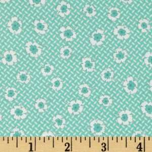 44 Wide Paper Doll Flower Basket Aloe Fabric By The Yard 