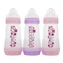 MAM Anti Colic Bottles 8oz Triple Pack BPA Free   Girls   MAM Baby 