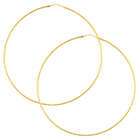  14K Yellow Gold 1mm Thickness Diamond cut Endless Hoop Earrings 
