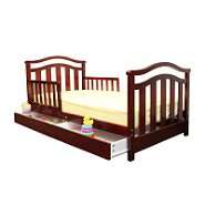   on Me “Elora” Toddler Bed with Storage Drawer, Cherry 