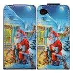 Father Christmas Style Leather Case For iPhone 4 4G 4S