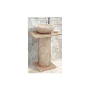  Bathroom Pedestal Sink Stone Color Cafe Blanc Travertine 