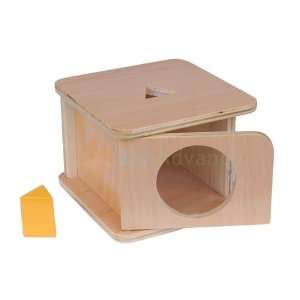  Kid Advance Montessori Imbucare Box w/ Triangle Prism 