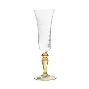    Mikasa Crystal Imperial Gold Flute Champagnes