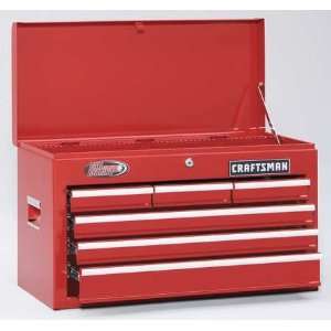  CRAFTSMAN 9 87732 Top Chest,26 Wx12 Dx15 1/4 H In,6 Dr,Red 