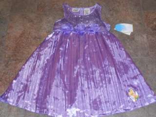 NWT Purple Fancy Sparkly Tinkerbell Party Dress 6  