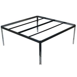 42 Square Vintage Stainless Steel Coffee Table Base  