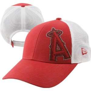   Angels of Anaheim Womens Hat New Era Jersey Shimmer Trucker Mesh Hat