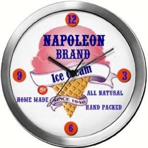  NAPOLEON 14 Inch Ice Cream Metal Clock Quartz Movement 