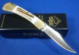 Puma Earl Staghorn Folding Lockback Knife 210900  