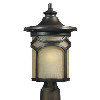 NEW 1 Light Mission Outdoor Post Lamp Lighting Fixture, Oil Rubbed 