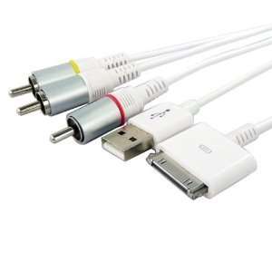 USB + AV Composite Cable for Apple iPad, Newest version,Replacment for 