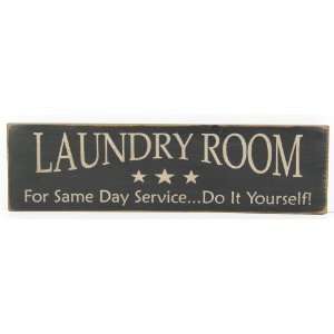  Laundry Room Distressed Country Rustic Sign Black