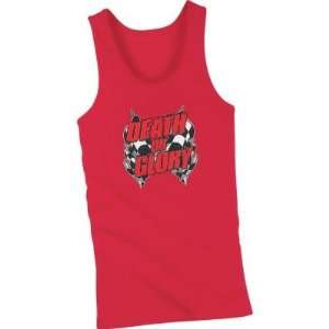   Womens Death or Glory Boy Beater Tank Top   X Large/Red Automotive
