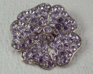   Rhinestone Flower Brooch Figural Pin Jewelry Monet Dimensional  