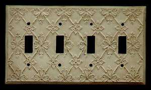 ANTIQUE ORNATE LIGHT SWITCH PLATE 4   SWITCH / Z 4  