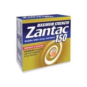 Maximum Strength Zantac 150 Prevent and Relieve Heartburn, 65 Tablets 
