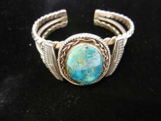 Native American Jewelry Turquoise Authentic Sterling Silver Bracelet 