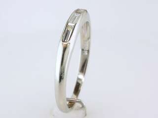   Deco Genuine Diamond .35ct 18K White Gold Engagement wedding Ring Band