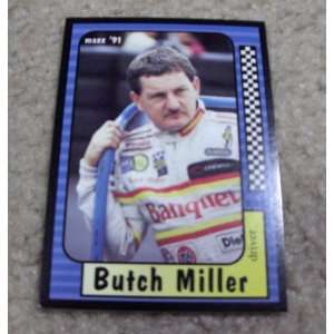 1991 Maxx Butch Miller # 142 Nascar Racing Card  Sports 