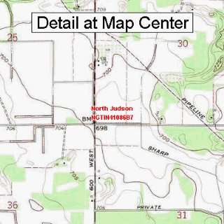 USGS Topographic Quadrangle Map   North Judson, Indiana (Folded 