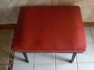 OLD FOOTSTOOL 1950S 1960S RED COLOR FOOTSTOOL SPRINGS  