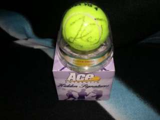 Justine Henin ACE Hidden Signatures Auto Tennis Ball/ Wimbledon Ball 
