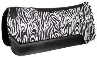 Zebra Prt Show Western Saddle Blanket Pad 31x31 SHOWMAN  