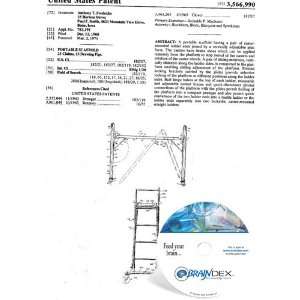 NEW Patent CD for PORTABLE SCAFFOLD 