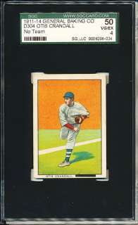 1911 14 D304 General Baking Otis Crandall No Team Variation SGC 50.