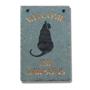 Personalized Welcome Slate with Cat