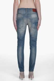 R13 Slouch Skinny Scar Blue Jeans for women  