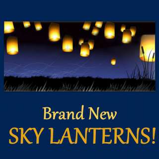 30 Lot Chinese Sky Lanterns Flying Balloon Party Supply  