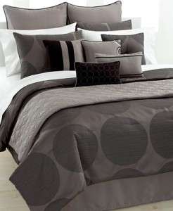 NEW 12pc. QUEEN EMBELLISHED ROOM ENSEMBLE COMFORTER SET ALTO Charcoal 