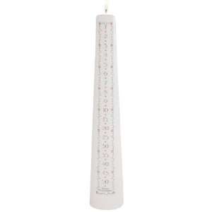   year Numbered Countdown Anniversary Candle, 15 inches tall, White