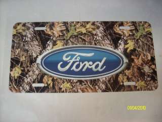 camo ford emblem personalized car vanity plates tags  