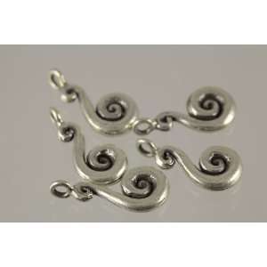 swirl Thai Sterling Silver Charms Karen Handmade From Thailand 