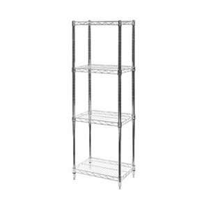  Industrial Wire Shelving Unit with 4 Shelves   12d x 64h 