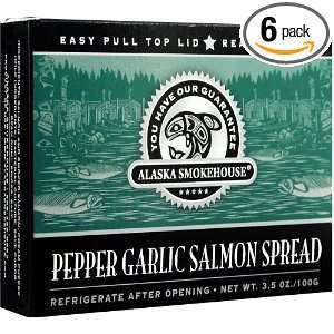 Alaska Smokehouse Pepper Garlic Salmon Spread Totem Design, 3.5 Ounce 
