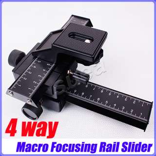 Professional Macro Focusing Rail Slider 4 Way D SLR DC 049368700764 