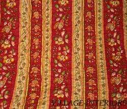 CARLTEN RED FRENCH COUNTRY CHIC OVERSIZE F/QUEEN QUILT  