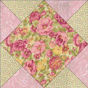 Shabby Pink Mauve Floral Pre cut Quilt Kit Square RJR  