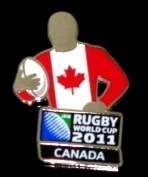 33631 CANADA RUGBY WORLD CUP 2011 RWC JERSEY FLAG PIN  