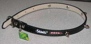 E3 2011 Sims 3 Pets 19 1/2  Spiked Leather Dog Collar  
