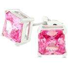 IFS Jewelry Design JGE01308S S12 Princess Cut Pink Ice 7Mm Studs