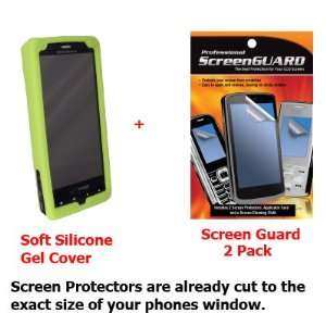   Droid X MB810 Green with 2 Pack Screen Protectors and Free Antenna