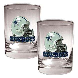   Products Dallas Cowboys 2pc Rocks Glass Set   Helmet logo 