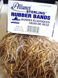 NEW Alliance Sterling Rubber Bands Size 16  1LB Box  